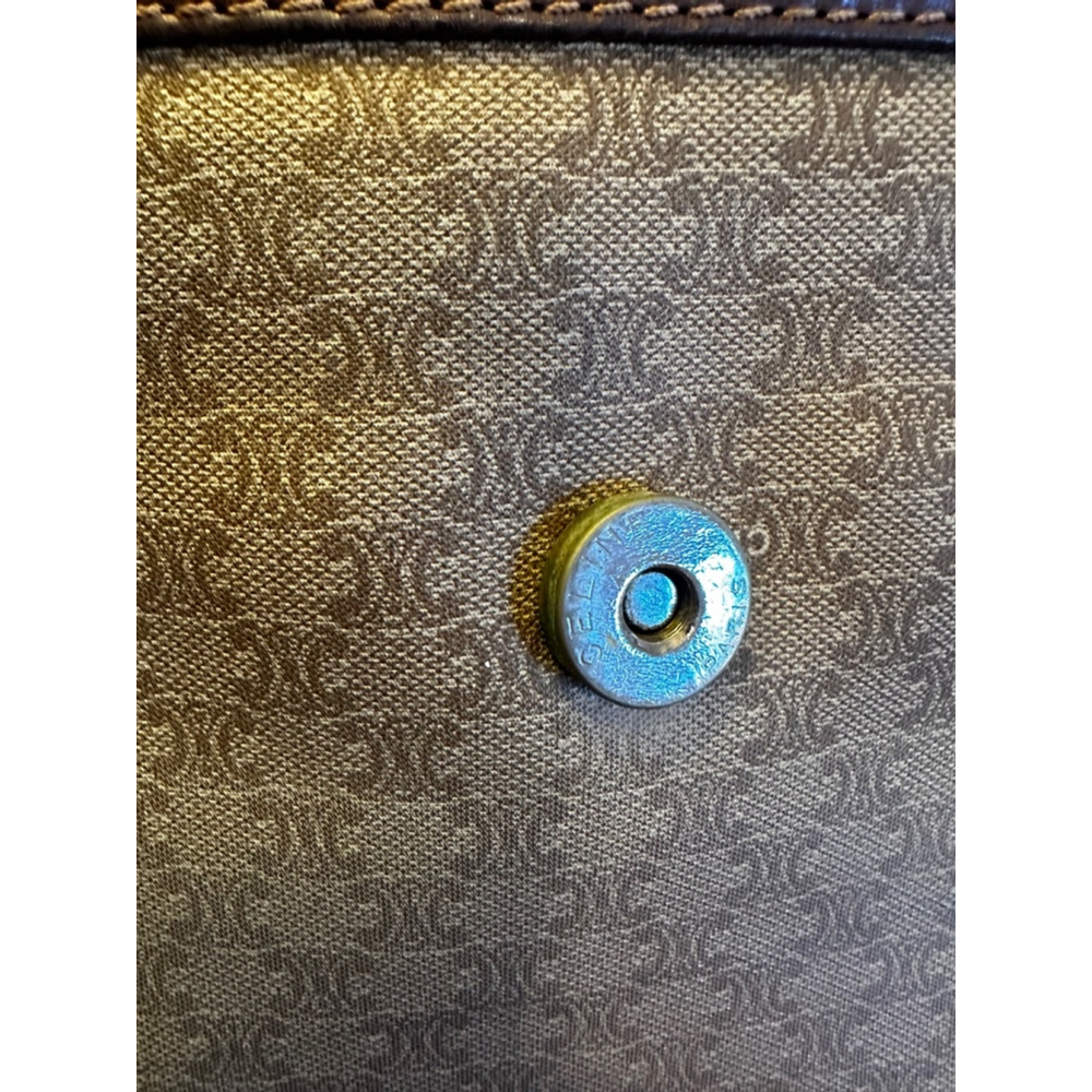 Celine Beige Brown Macadam Clutch. GUC. - Picture 5 of 16